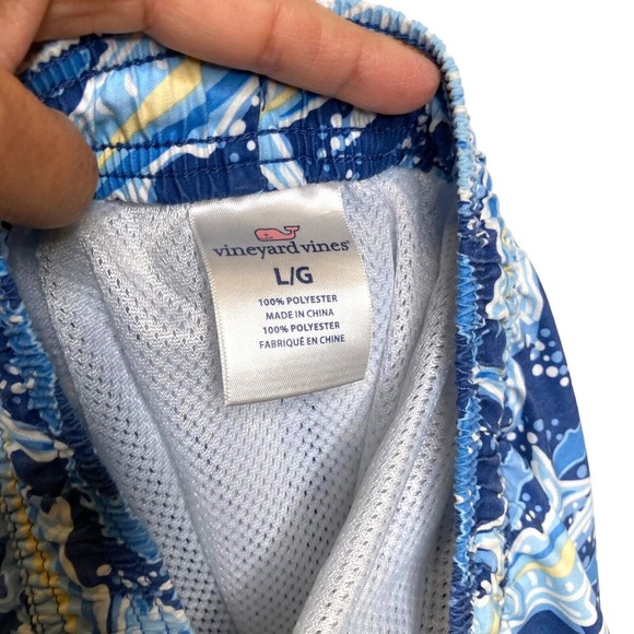 Vineyard Vines School Of Tuna Chappy Trunks Mesh Swim Shorts Size Large - Picture 12 of 12